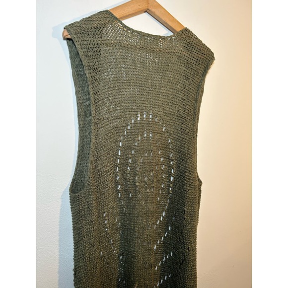 Canyon River Blues Women’s Olive Green Bohemian Festival Open Fringe Vest XL - Picture 4 of 9
